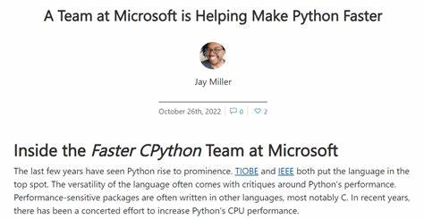 Microsoft support for "Faster CPython" project cancelled