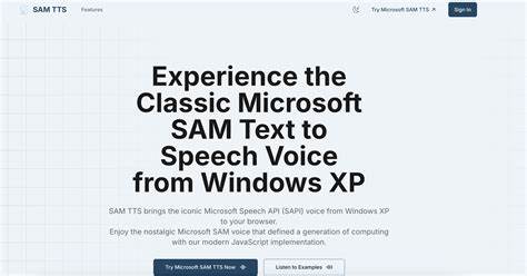 Show HN: Sam TTS – Recreates the classic Microsoft SAM voice in the browser
