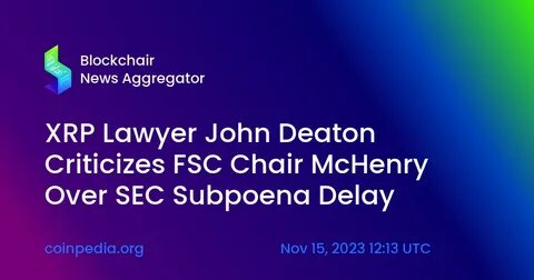 XRP Lawyer John Deaton Questions U.S. Crypto Tax Policies, Urging Clarity on Exemptions for Projects, Firms, Miners, and Treasury Reserves – Market - HPBL