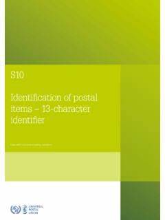 The International Standard for Identifying Postal Items