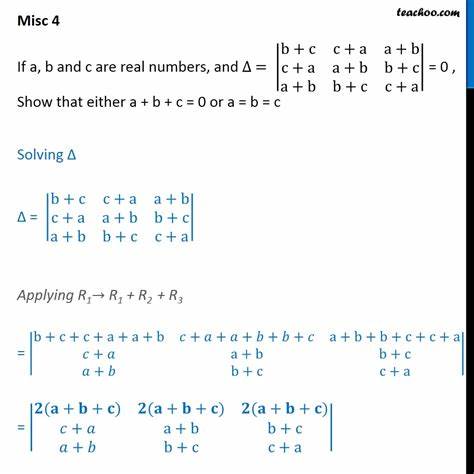 A simple explanation of a/(b+C) + b/(C+a) + C/(a+b) = 4