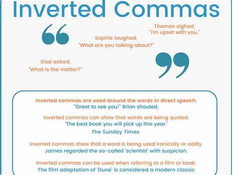 Inverted commas are falling out of fashion