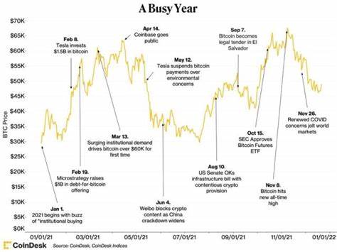 Volatility Ruled Crypto Markets in 2021, From $69K Bitcoin to Elon Musk’s ‘Dogecoin to the Moooonn’
