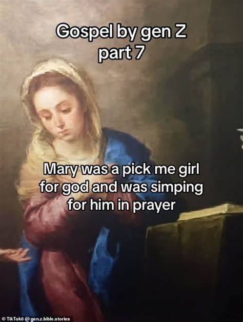 Mary was a pick me girl for god and was simping for him in prayer when 