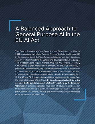 The EU AI Act – consultation on general-purpose AI
