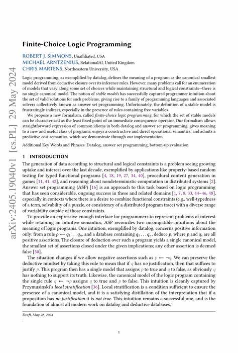 Finite-Choice Logic Programming (POPL 2025) [video]