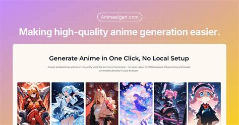 Show HN: Anime AI Gen – Create Anime Art with Top Model (No Local Setup)