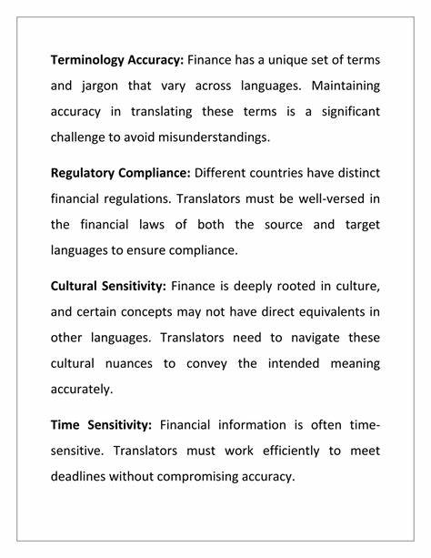 Language Translation Financial Terminology Linguistics Grammar & Punctuation