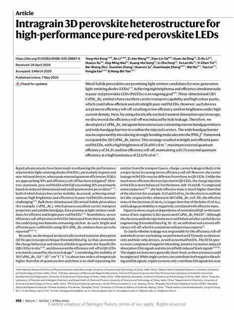 High-Performance Pure-Red Perovskite LEDs via 3D Intragrain Heterostructure