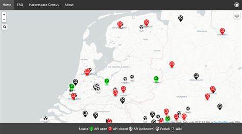 A Map of Hackerspaces and Makerspaces