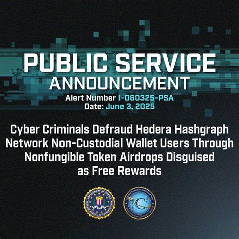 FBI Cautions Hadera Hashgraph Users Against NFT Airdrop Scams