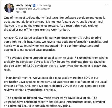 Message from CEO Andy Jassy: Some Thoughts on Generative AI
