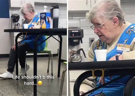 The American Dream 2025" Elderly Walmart employee on a COPD machine and crying