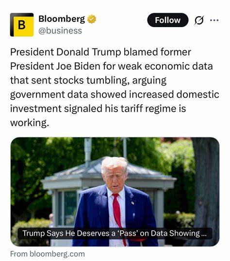 Trump Says He Deserves a 'Pass' on GDP Data