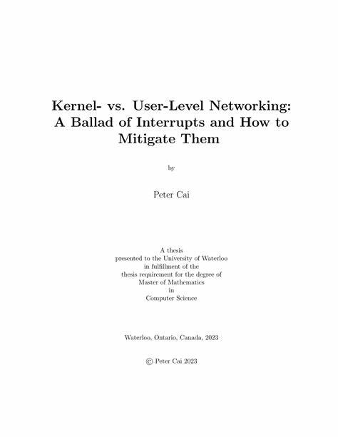 Kernel vs. User-Level Networking: Don't Throw Out the Stack with the Interrupts