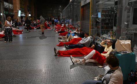 There are reports of widespread power cuts in Spain and Portugal