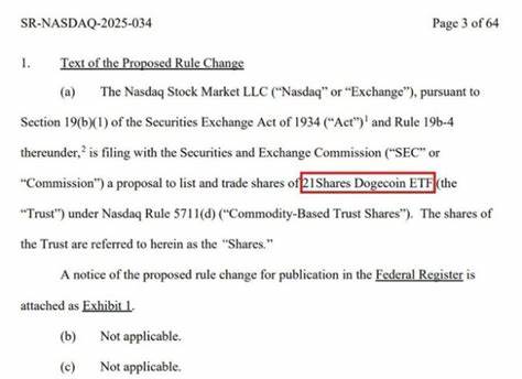21Shares files for spot Dogecoin ETF in the US