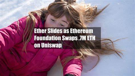 Ether Slides as Ethereum Foundation Swaps $2.7M ETH on Uniswap