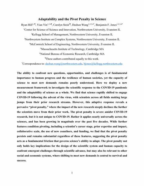 The Pivot Penalty in Research