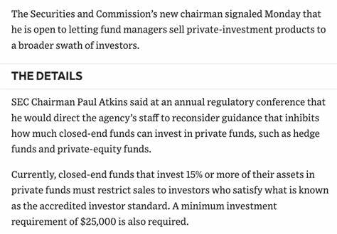 SEC Chair Signals Investor Access to Private Markets Could Soon Broaden