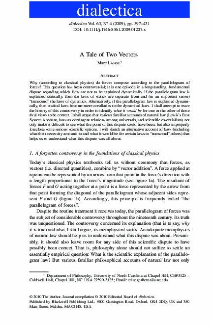 A Tale of Two Vectors (2009) [pdf]