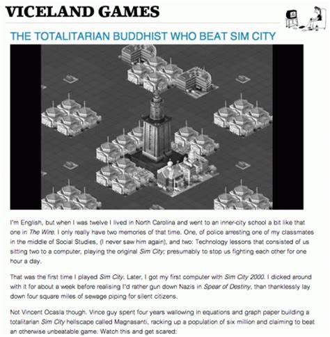 The Totalitarian Buddhist Who Beat SIM City (2010)