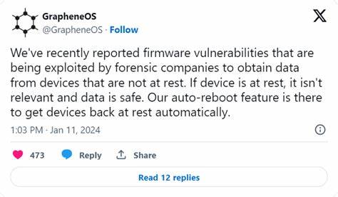 GrapheneOS's auto reboot feature for Linux laptops
