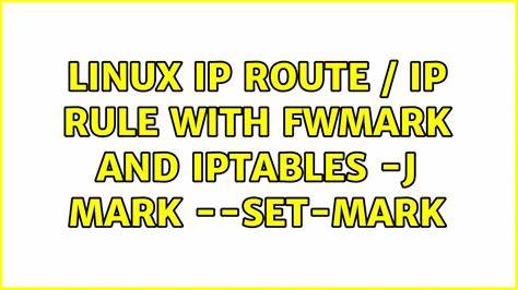 fwmark registry of Linux packet mark bits for network traffic filtering