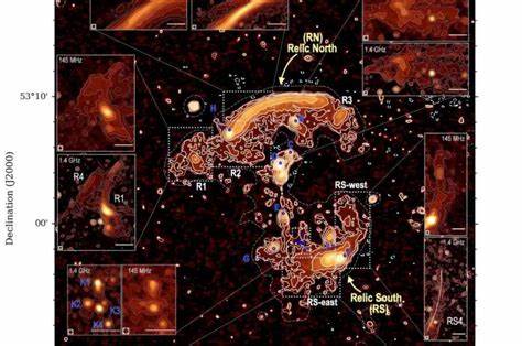 Astronomers observe the Sausage cluster at low radio frequencies