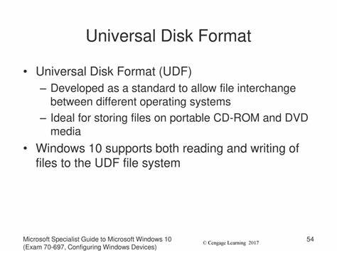 Universal Disk Format is a "dumpster fire" on all the main operating systems
