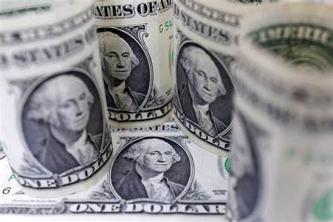 US dollar rises after data, set for fourth straight weekly gain