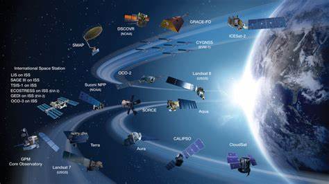How many satellites orbit Earth?