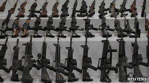 Mexican drug cartels use 100s of 1000s of guns bought from licensed US gun shops