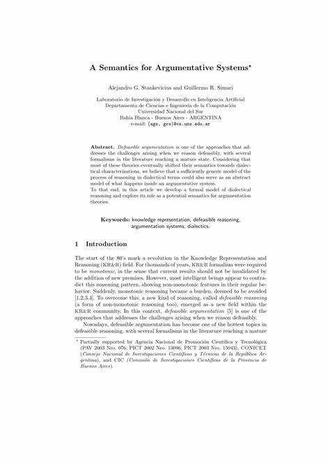 Argumentative System Service