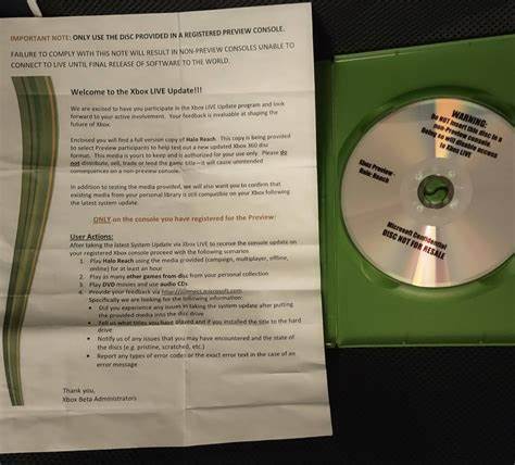 Halo Reach Preview disc with letter to the tester (2023)