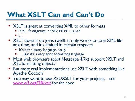 Things XSLT can't do (2012)
