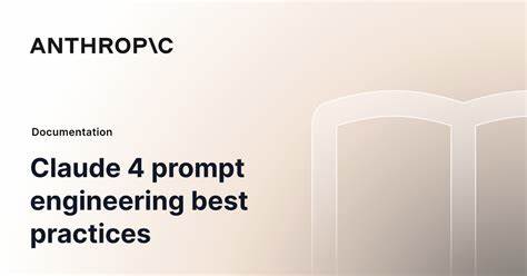 Claude 4 prompt engineering best practices