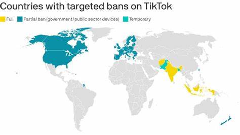 Dies sind die Länder, in denen TikTok bereits verboten ist
