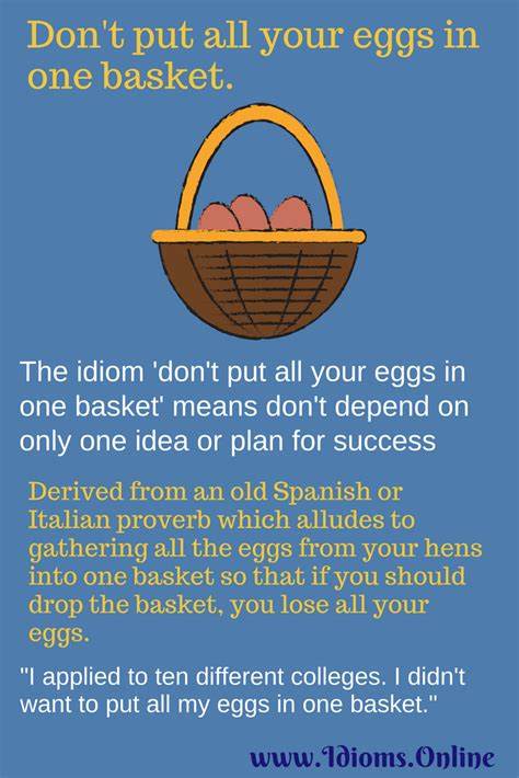 Don't put all eggs in one basket