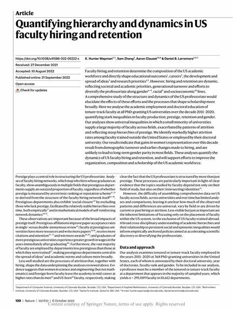 Quantifying hierarchy and dynamics in US faculty hiring and retention