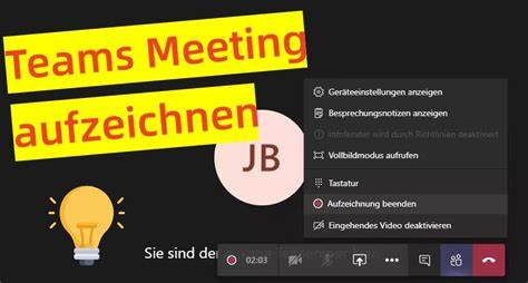 Teams-Besprechungen aufzeichnen, um auf dem neuesten Stand zu bleiben