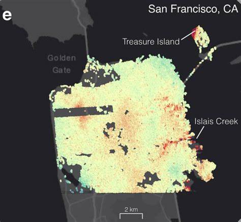 Land subsidence risk to infrastructure in US metropolises