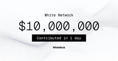 WhiteRock Unveils White Network: Fair Token Launch Raises Over $10M on Day One