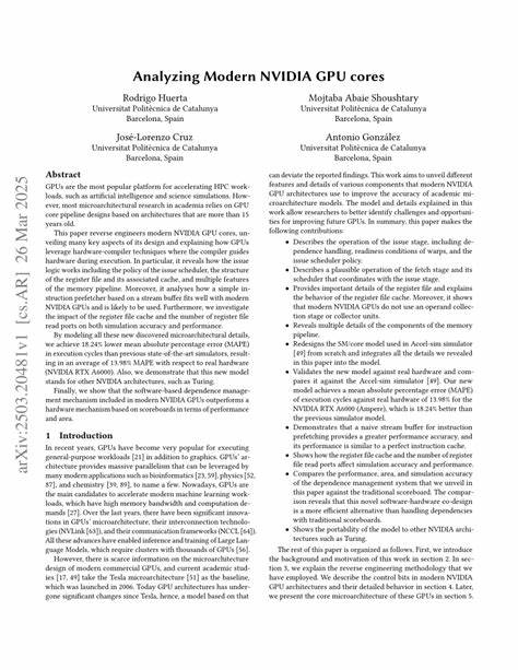 Analyzing Modern Nvidia GPU Cores