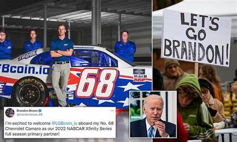 Namesake racecar driver now sponsored by Let's Go Brandon cryptocurrency - Daily Mail