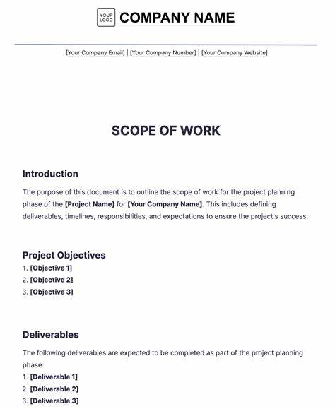 Scope of Work Generator