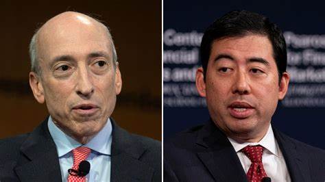 SEC’s Uyeda criticizes agency rules and crypto approach, while Gensler highlights record