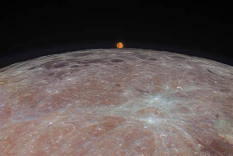 A Mars Moon Rises at Dawn