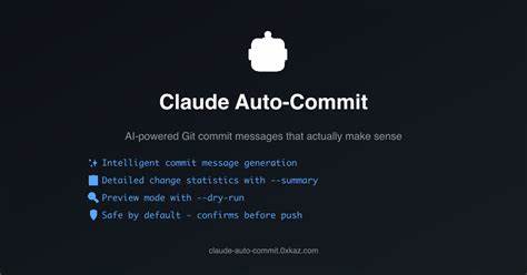 Show HN: Claude Auto-Commit – AI-powered Git commit message generation