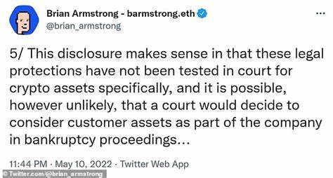 Coinbase warnt Kunden, dass sie Krypto verlieren könnten, wenn das Unternehmen in Konkurs geht – Daily Mail
